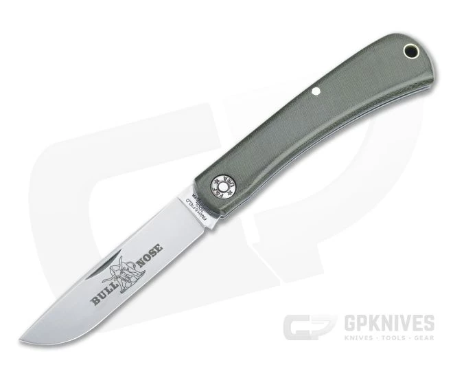 Great Eastern #71 Farm and Field Tool Bullnose Slip Joint Green Linen Micarta