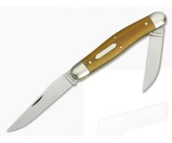 Tidioute Cutlery #82 Dixie Possum Skinner Natural Canvas Micarta