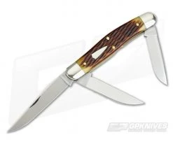 Tidioute Cutlery #82 Dixie Stockman Copperhead Jigged Bone