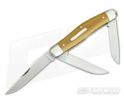 Tidioute Cutlery #82 Dixie Stockman Natural Canvas Micarta