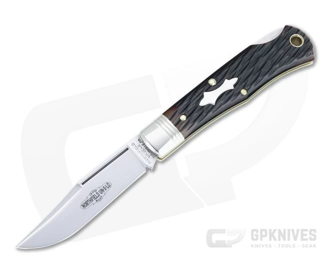 Northfield UN-X-LD #83 Tascosa Dark Brewed Jigged Bone Lock Back Folding Knife 831121LB
