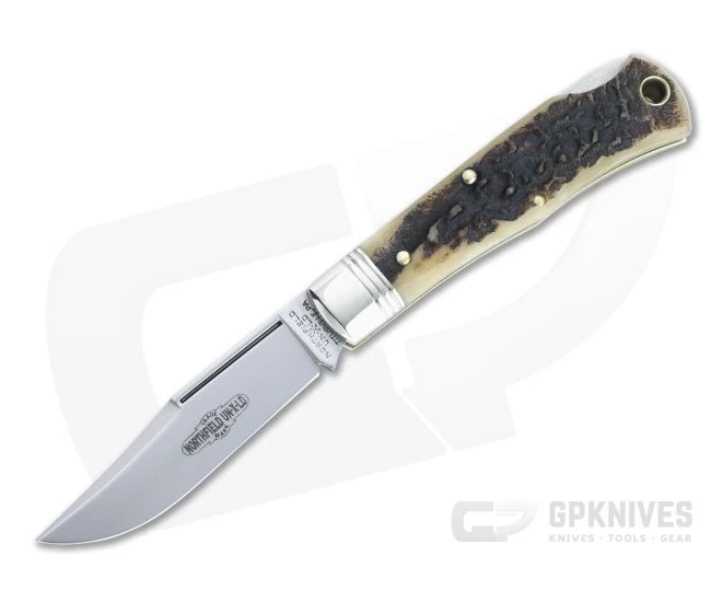 Northfield UN-X-LD #83 Tascosa Sambar Stag Lock Back Folding Knife 831121LB-11