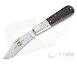 Great Eastern Cutlery #86 2AB Two Acorn Barlow Red & Black Linen Micarta Slip Joint 861121