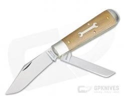 Tidioute #86 PPP Oil Field Jack Two-Blade Natural Canvas Micarta