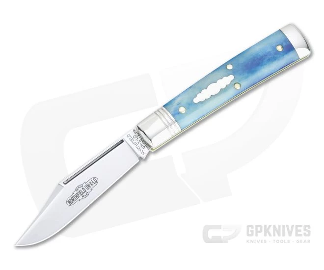 Northfield UN-X-LD #94 Liberty Clip Point Blue Camel Bone Slip Joint 941121