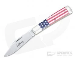 Tidioute Cutlery #94 Liberty Blem A Clip Point Jack Flag Acrylic Slip Joint 941121