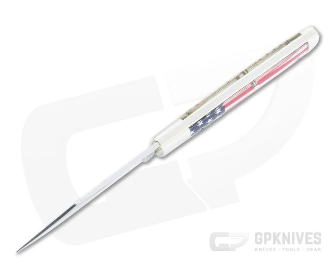 Tidioute Cutlery #94 Liberty Blem A Clip Point Jack Flag Acrylic Slip Joint 941121 - Image 3
