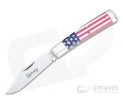 Tidioute Cutlery #94 Liberty Blem A Clip Point Jack Flag Acrylic Slip Joint 941121