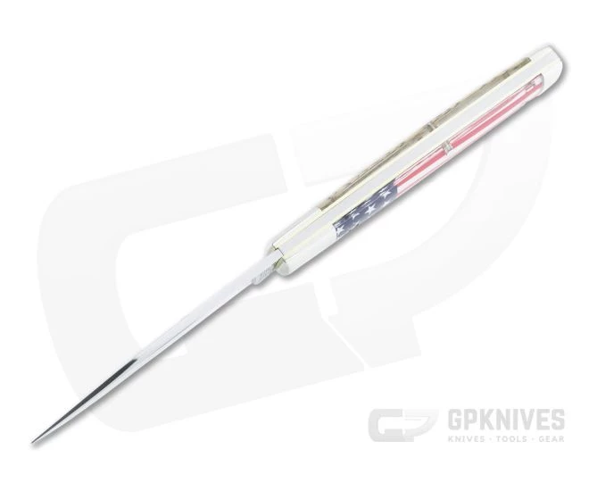 Tidioute Cutlery #94 Liberty Blem A Clip Point Jack Flag Acrylic Slip Joint 941121 - Image 3