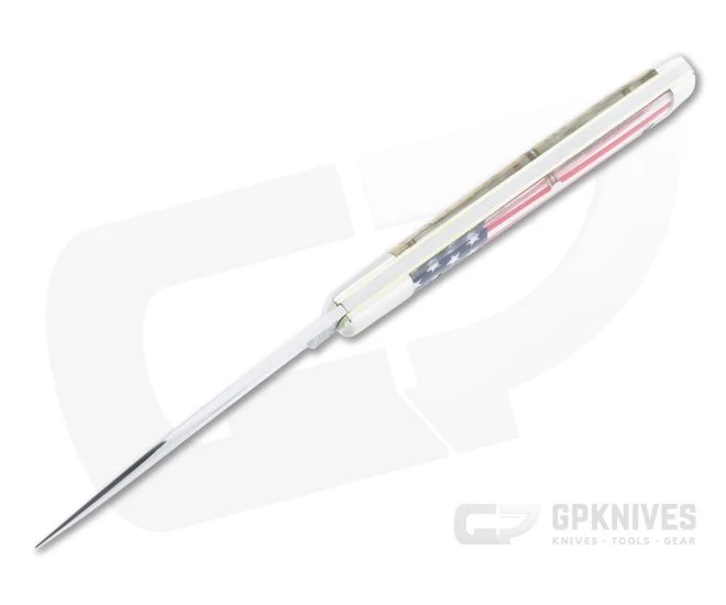 Tidioute Cutlery #94 Liberty Blem A Clip Point Jack Flag Acrylic Slip Joint 941121 - Image 3
