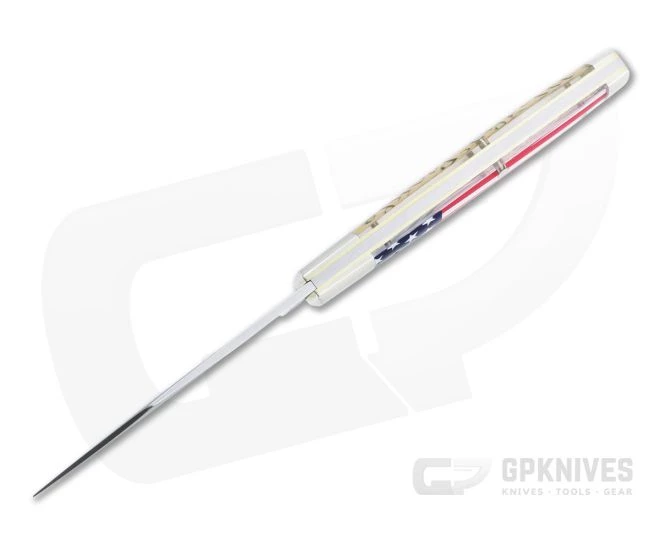 Tidioute Cutlery #94 Liberty Blem A Clip Point Jack Flag Acrylic Slip Joint 941121 - Image 3