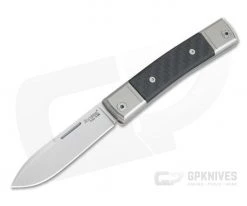 LionSteel BestMan Drop Point M390 Carbon Fiber Modern Traditional Slip Joint BM2-CF