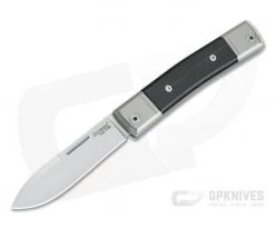 LionSteel BestMan Drop Point M390 Ebony Wood Modern Traditional Slip Joint BM2-EB