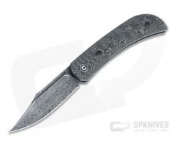 CIVIVI Appalachian Drifter II Black Damascus Rose Marbled Carbon Fiber Liner Lock Front Flipper C19010C-DS3