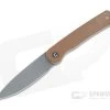 CIVIVI Stylum Brown Canvas Micarta Detent Slip Joint Front Flipper C20010B-A