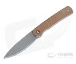 CIVIVI Stylum Brown Canvas Micarta Detent Slip Joint Front Flipper C20010B-A