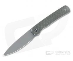 CIVIVI Stylum Dark Green Canvas Micarta Detent Slip Joint Front Flipper C20010B-C