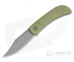 CIVIVI Appalachian Drifter C2015B Olive Canvas Micarta S35VN Slip Joint Flipper