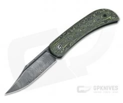 CIVIVI Appalachian Drifter C2015DS-3 Yellow Rose Carbon Fiber G10 Damascus Slip Joint Flipper