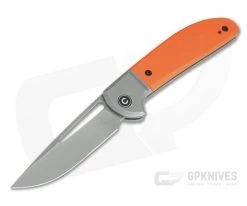 CIVIVI Trailblazer C2018A Stonewashed 14c28n Bolstered Orange G10 Slip Joint Folder