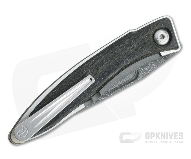 Chris Reeve Mnandi Ladder Damascus Bog Oak Gentleman's Frame Lock Folder - Image 2