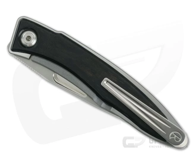 Chris Reeve Mnandi Left Handed Macassar Ebony Wood Gentleman's Titanium Frame Lock Folder MNA-1017-002 - Image 2