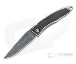 Chris Reeve Mnandi Raindrop Damascus Macassar Ebony Gentleman's Titanium Frame Lock Folder MNA-1022-001