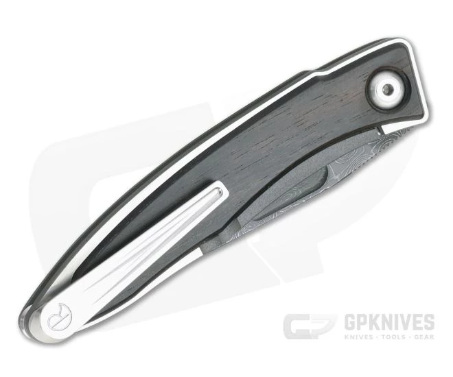 Chris Reeve Mnandi Raindrop Damascus Macassar Ebony Gentleman's Titanium Frame Lock Folder MNA-1022-001 - Image 2