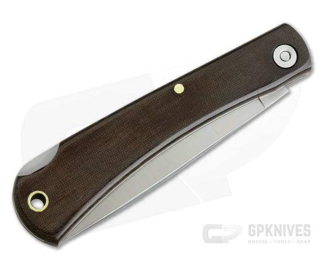 Smith & Sons Mudbug Lockback Dark Natural Linen Micarta - Image 2