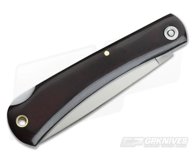 Smith & Sons Mudbug Lockback Maroon Linen Micarta - Image 2