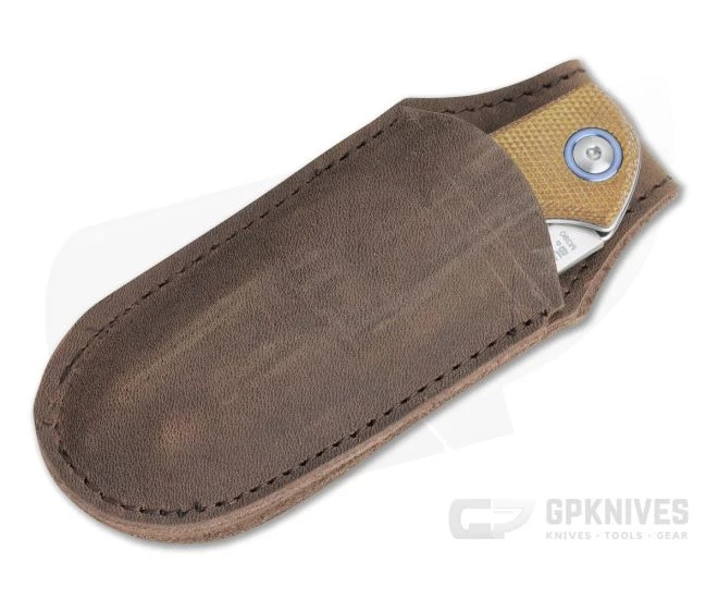 MKM Mikita Burnley Fara Natural Canvas Micarta M390 Slip Joint Folder MY01-NC - Image 4