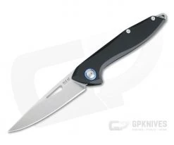 MKM Mikita Burnley Cellina Black Aluminum M390 Slip Joint Folder MY02-A