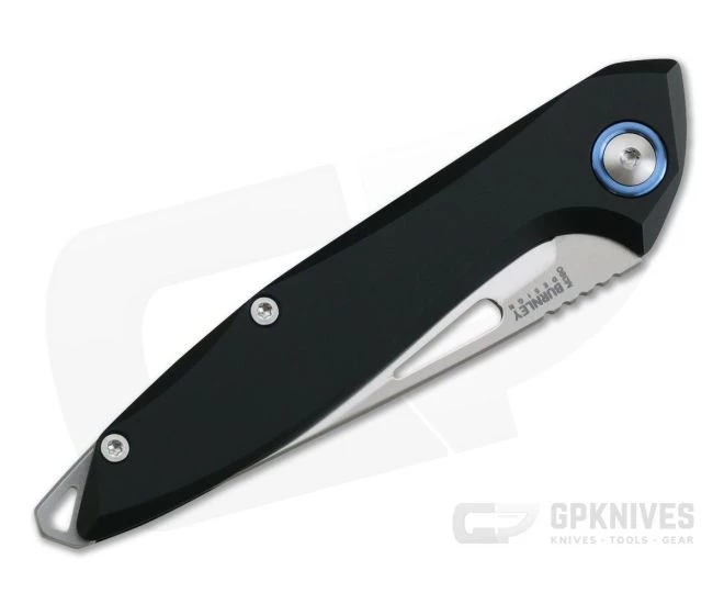 MKM Mikita Burnley Cellina Black Aluminum M390 Slip Joint Folder MY02-A - Image 2