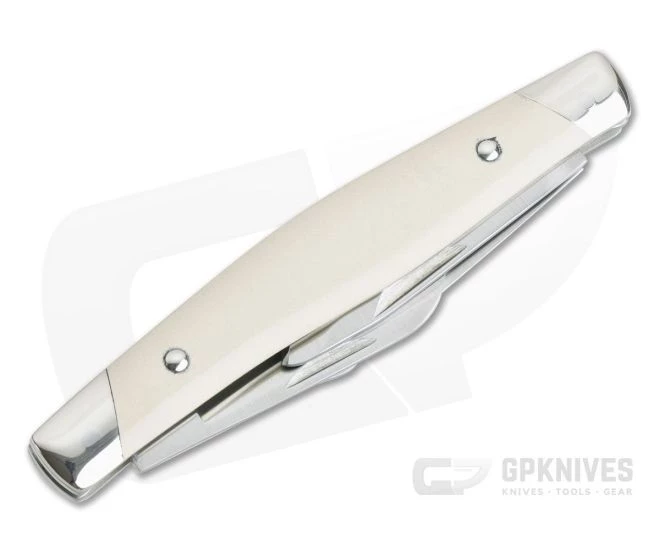 Remington 2020 Stockman Bullet Knife Limited Ivory Paper Micarta Handle 420HC Blade R50037 - Image 2