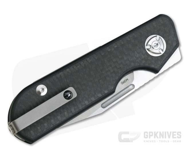 Liong Mah Design Traveler Clip Point Carbon Fiber M390 Slip Joint - Image 2