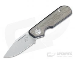Liong Mah Design Traveler Clip Point Green Micarta M390 Slip Joint