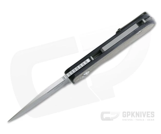 Liong Mah Design Traveler Spear Point Green Micarta M390 Slip Joint - Image 3