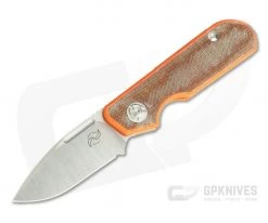 Liong Mah Design Traveler Spear Point Natural Micarta M390 Slip Joint