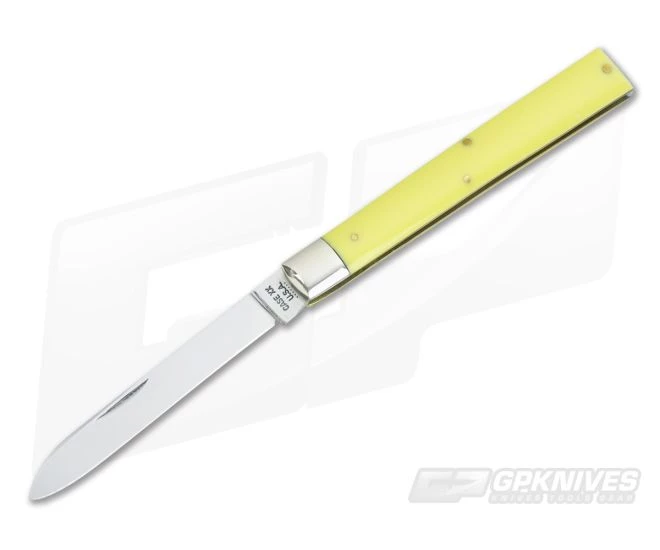 Case XX U.S.A. 7 Dot (1973) Yellow Composition Doctor Knife - Mint