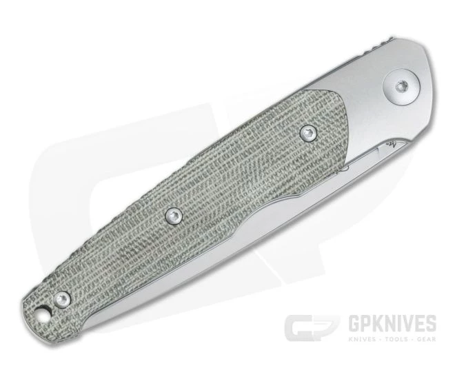 Viper Key Vox Design Slip Joint Bolstered Green Canvas Micarta M390 V5978CV - Image 2