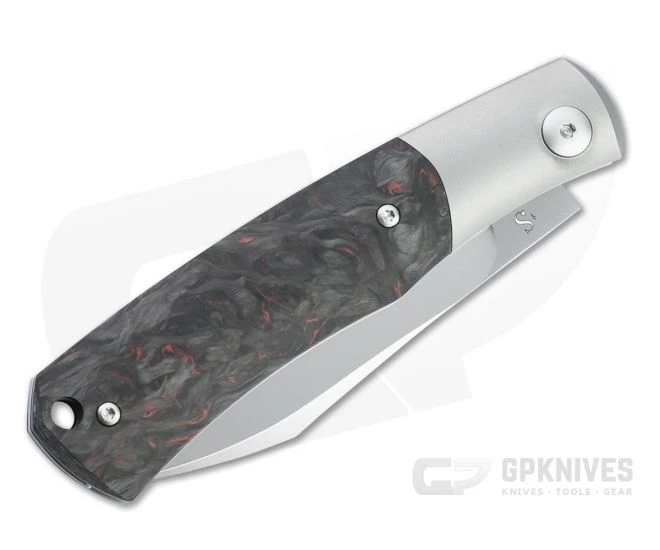 Viper Hug Thiel Design Satin M390 One Bolster Dark Matter Red Carbon Fiber Slip Joint Knife V5992FCR - Image 2