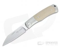 Viper Hug Thiel Design Satin M390 Two Bolsters Natural Micarta Slip Joint Knife V5994CN
